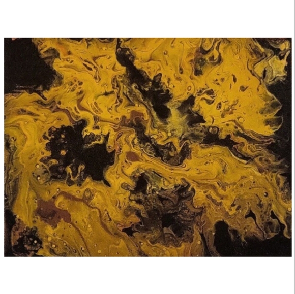 Hand Crafted Abstract Design 11x14 Inches Canvas Painting - Picture 3 of 4